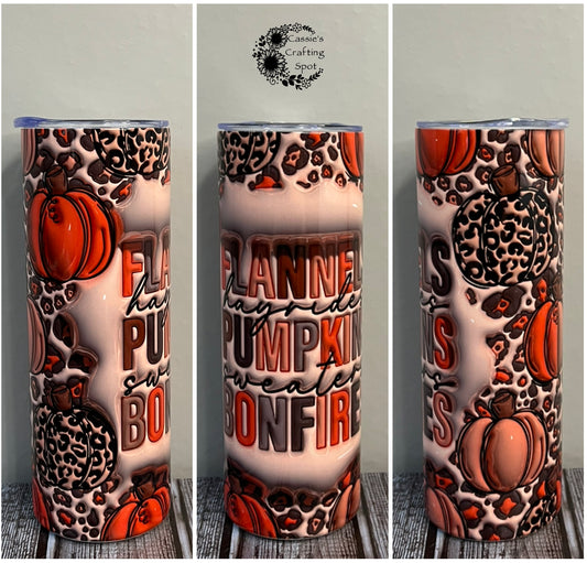 Puffy Fall design 20 oz Tumbler