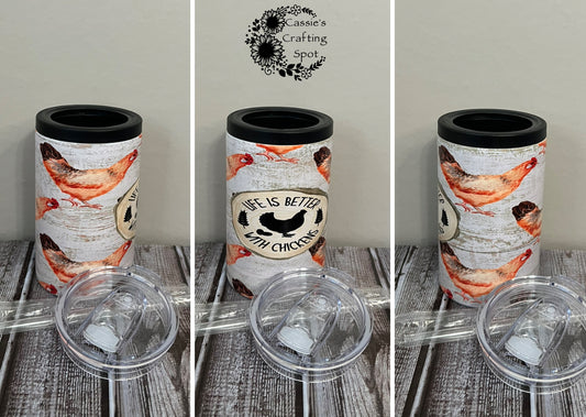 Life is Better with Chickens 3-in-1 Tumbler