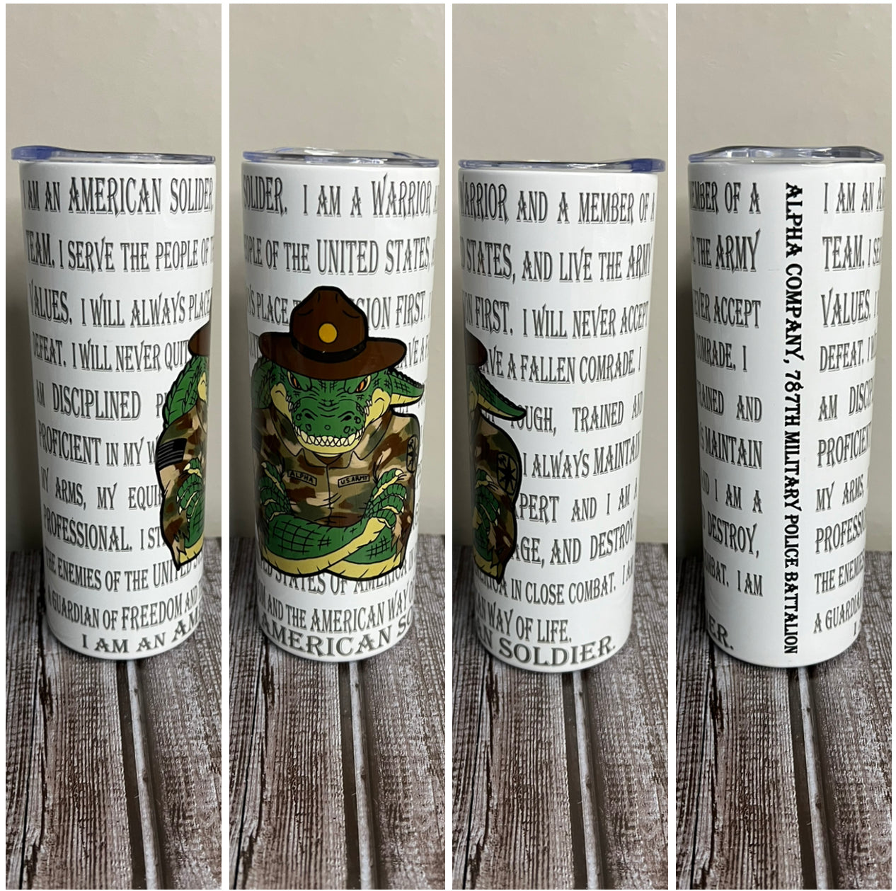 I am an American Soldier 20 oz Tumbler (Alpha 787)