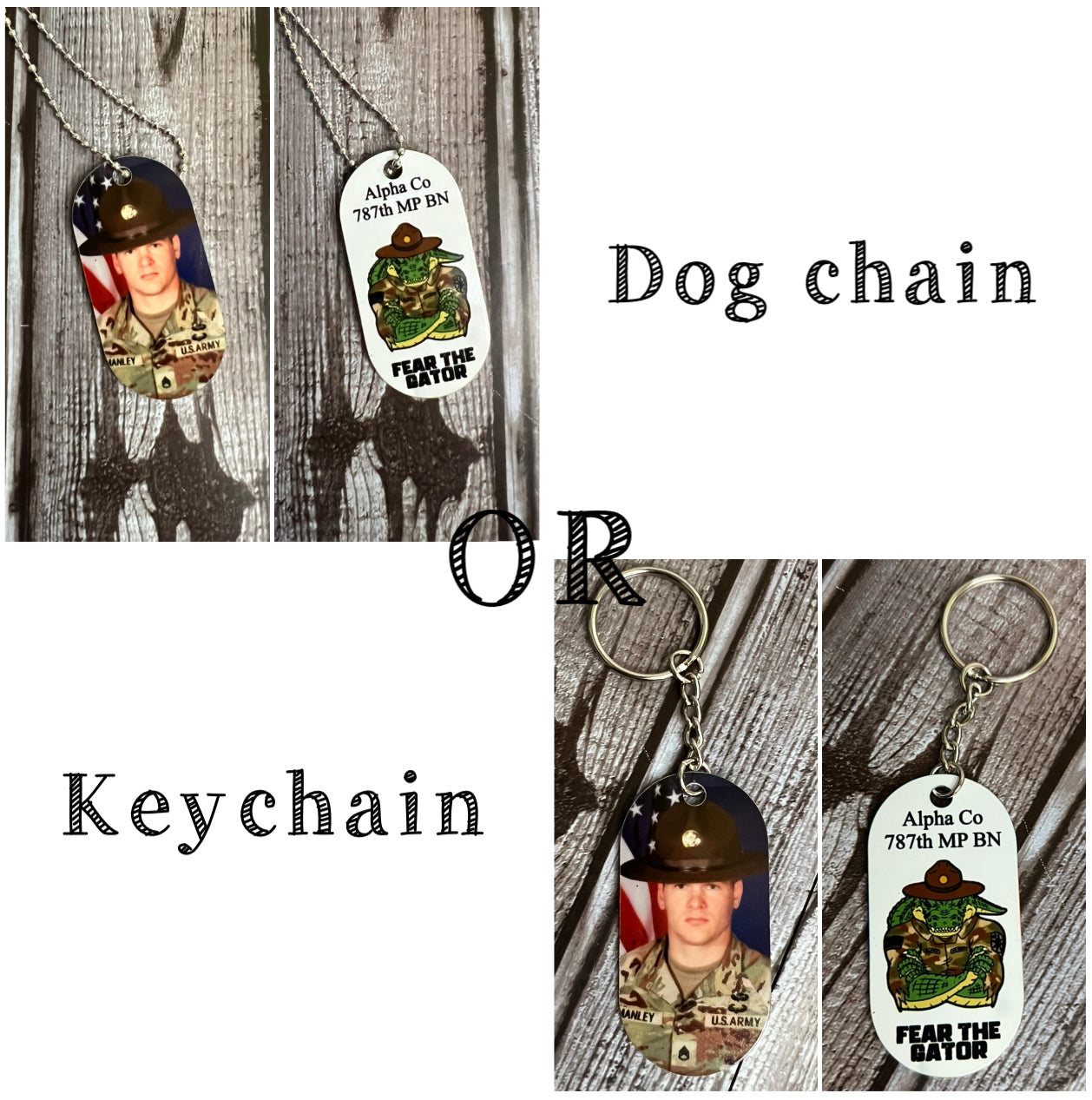 Personalized Dog Tag/Keychain (Alpha 787)