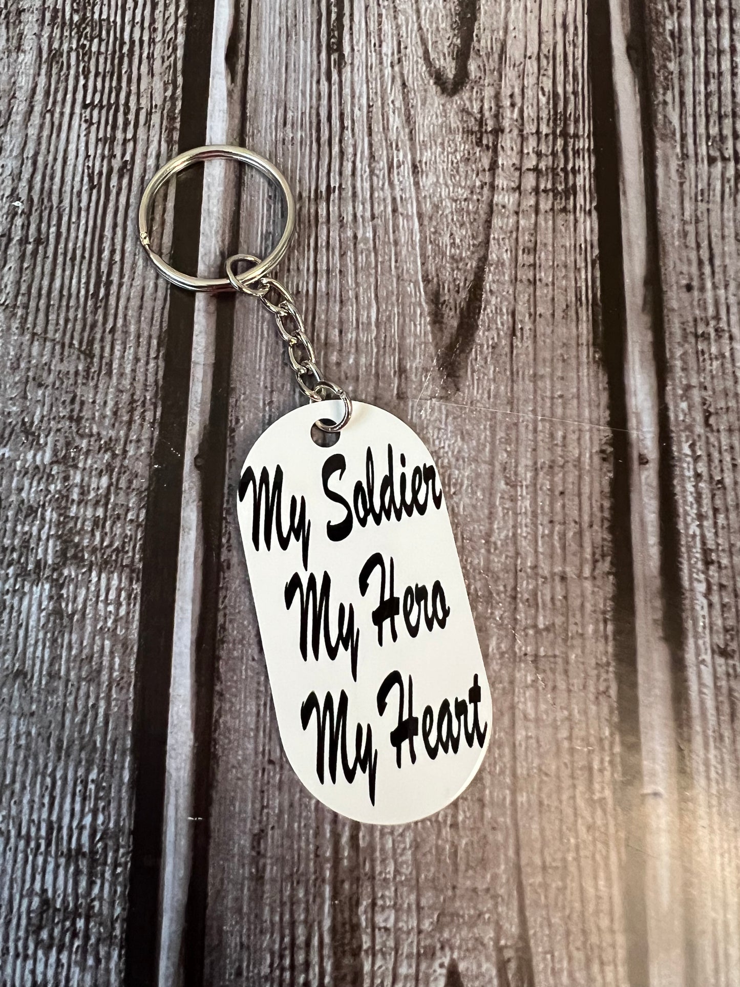 My Soldier, My hero, My Heart keychain (Alpha 701)