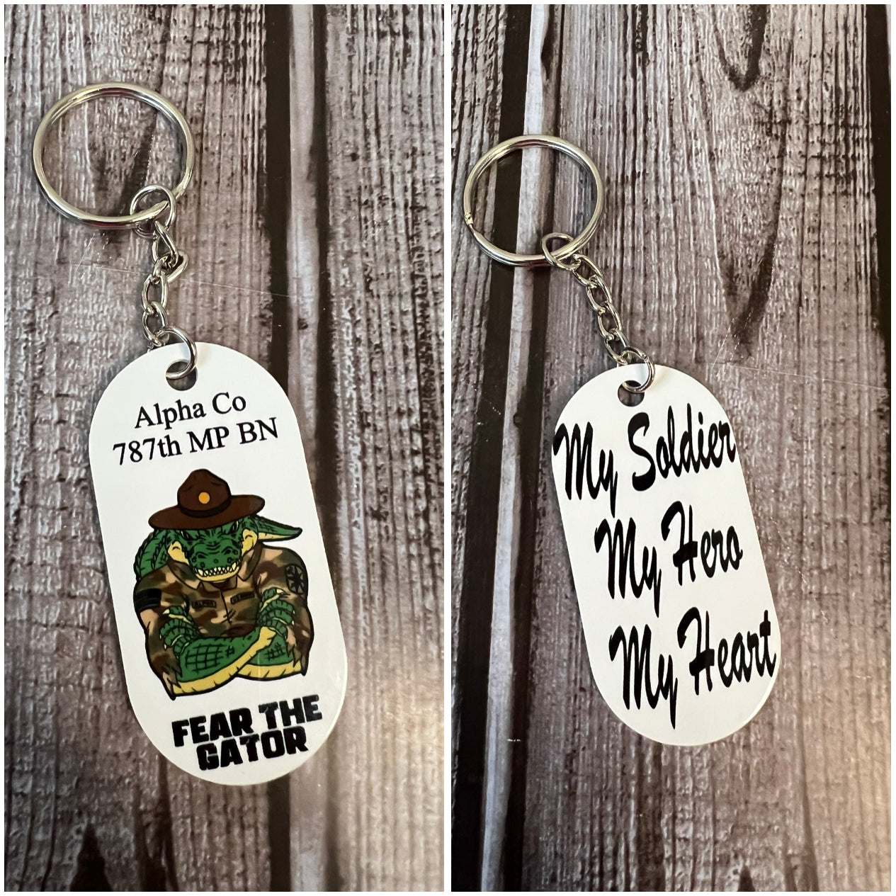 My Soldier, My hero, My Heart keychain (Alpha 787)