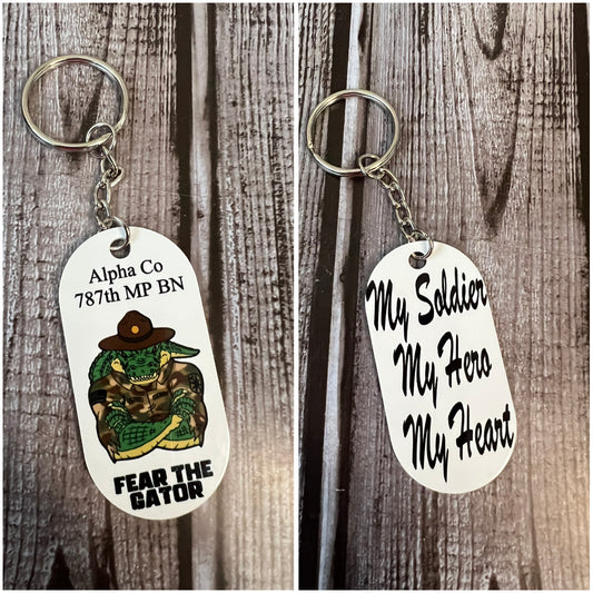 My Soldier, My hero, My Heart keychain (Alpha 787)