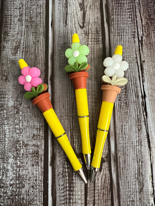 Glow in the dark potted flower pen