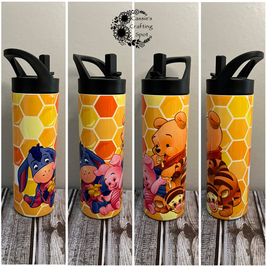 Honey Bear and friends 20 oz flip top tumbler