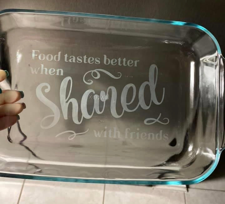 Custom Casserole Dish - Personalized Casserole Dish - Etched Cass