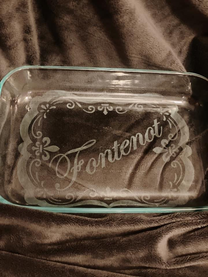 Etched pyrex sale